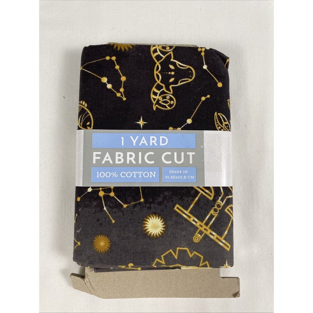 David Textiles Zodiacs 1 Yard Precut Fabric 100% Cotton 36" x 44"